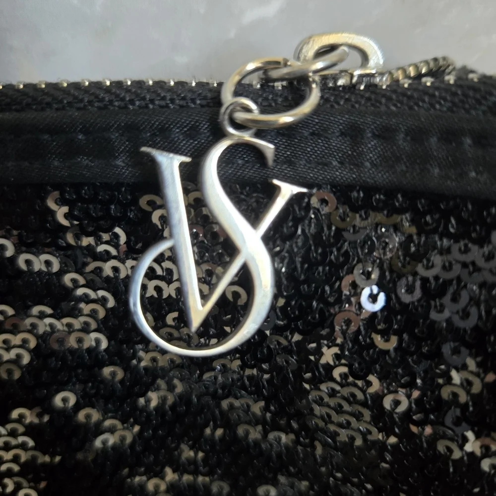 Victoria's Secret Black Sequin Clutch